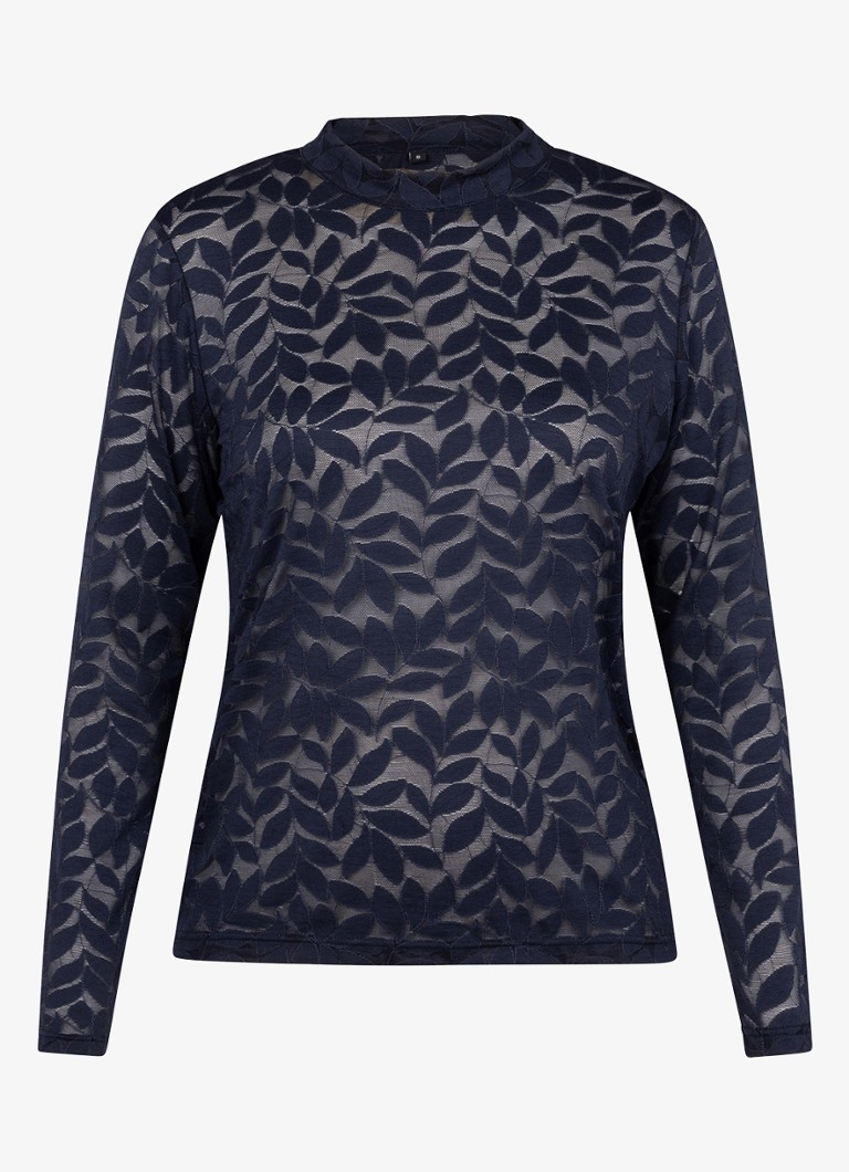Studio Anneloes Dames Reagan lace top in de kleur Kobaltblauw, maat: L