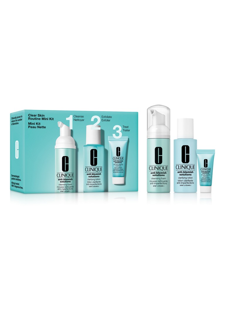 Clinique Clear Skin Routine: Mini Anti-Blemish Solutions Kit - verzorgingsset 3STUKS Cadeausets - Deal