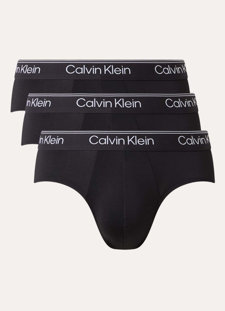 Calvin Klein Heren Boxerslips met logoband in 3-pack in de kleur Zwart, maat: S
