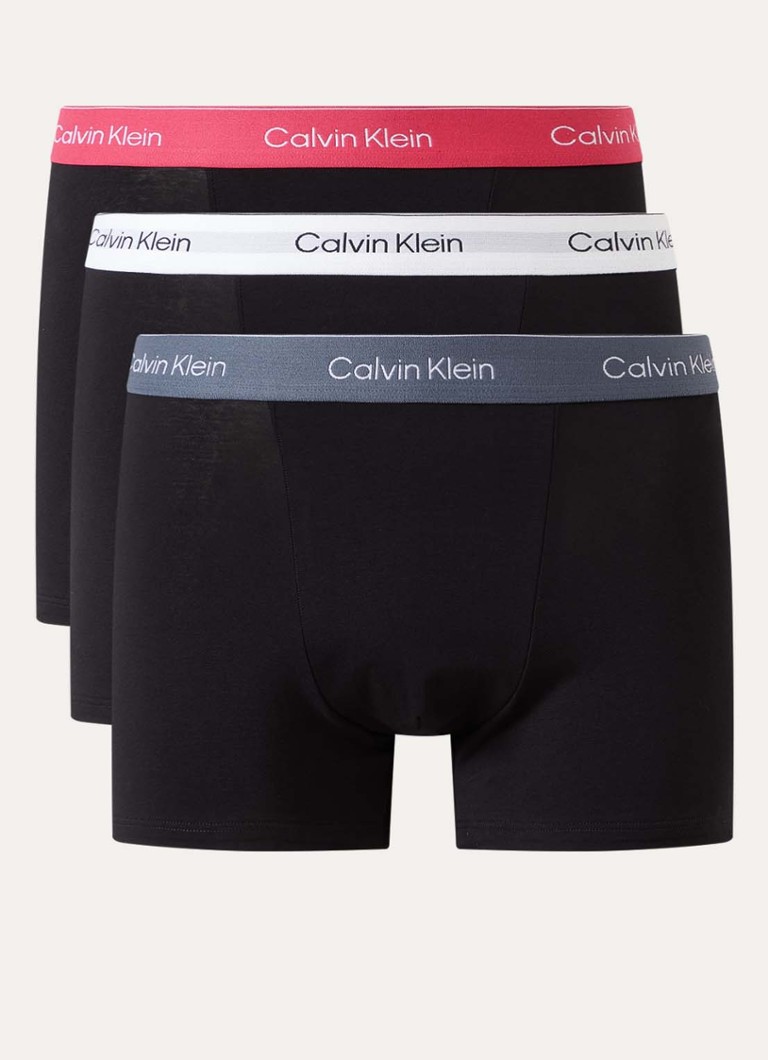 Calvin Klein Heren Boxershorts met logoband in 3-pack in de kleur Zwart, maat: L