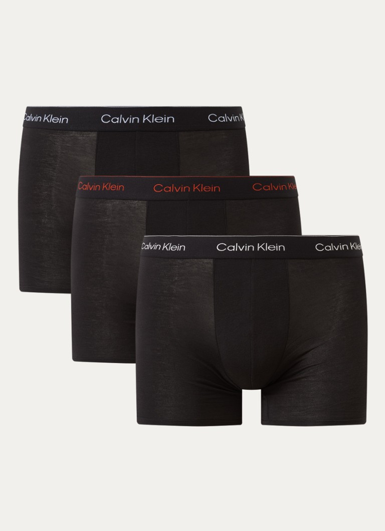 Calvin Klein Heren Boxershorts met logoband in 3-pack in de kleur Zwart, maat: S