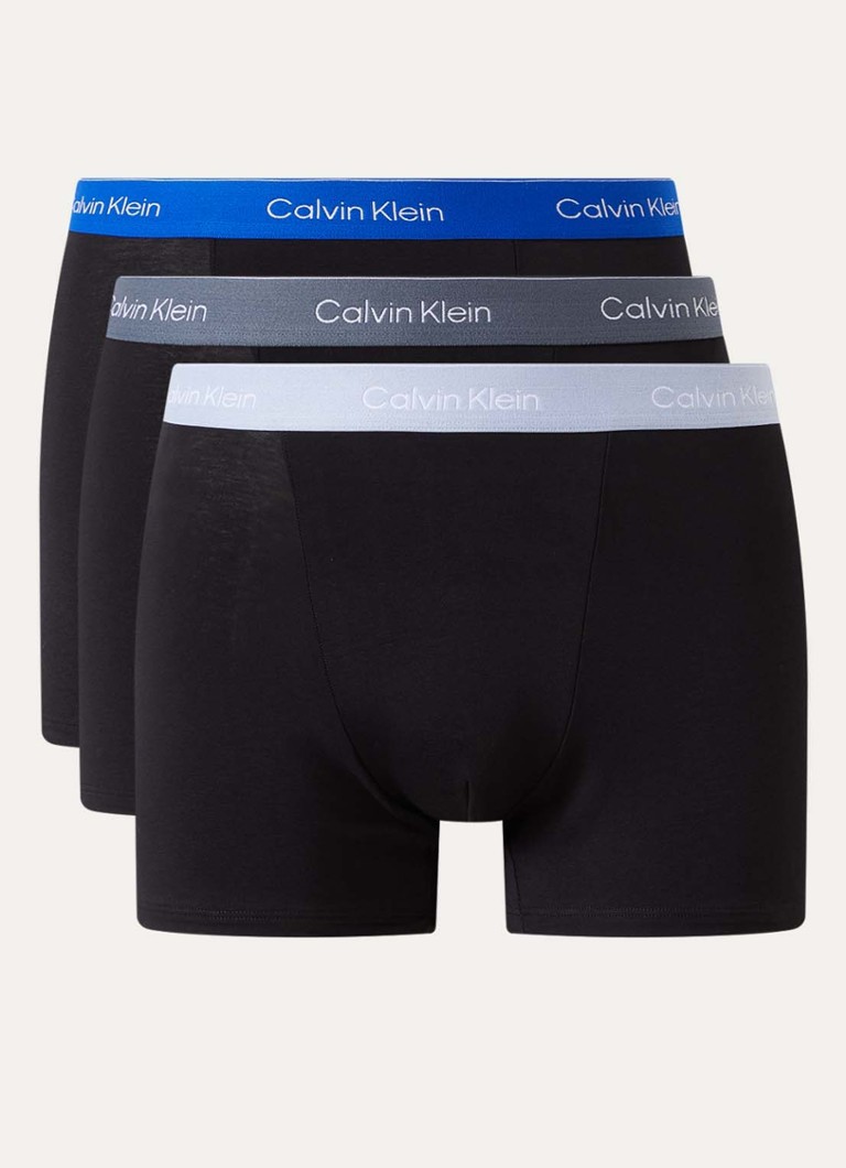 Calvin Klein Heren Boxershorts met logoband in 3-pack in de kleur Blauw, maat: M