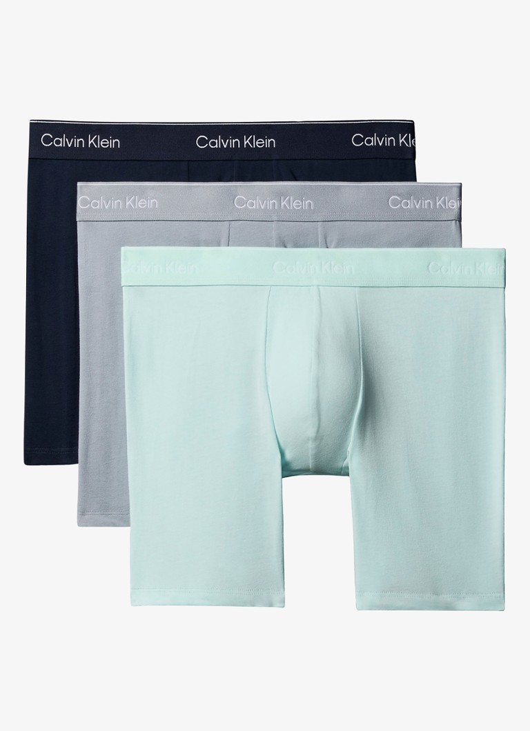 Calvin Klein Heren Boxershorts met logoband in 3-pack in de kleur Lichtblauw, maat: S