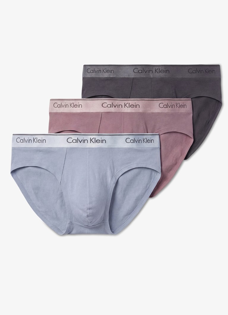Calvin Klein Heren Boxerslip met logoband in 3-pack in de kleur Blauw, maat: XL