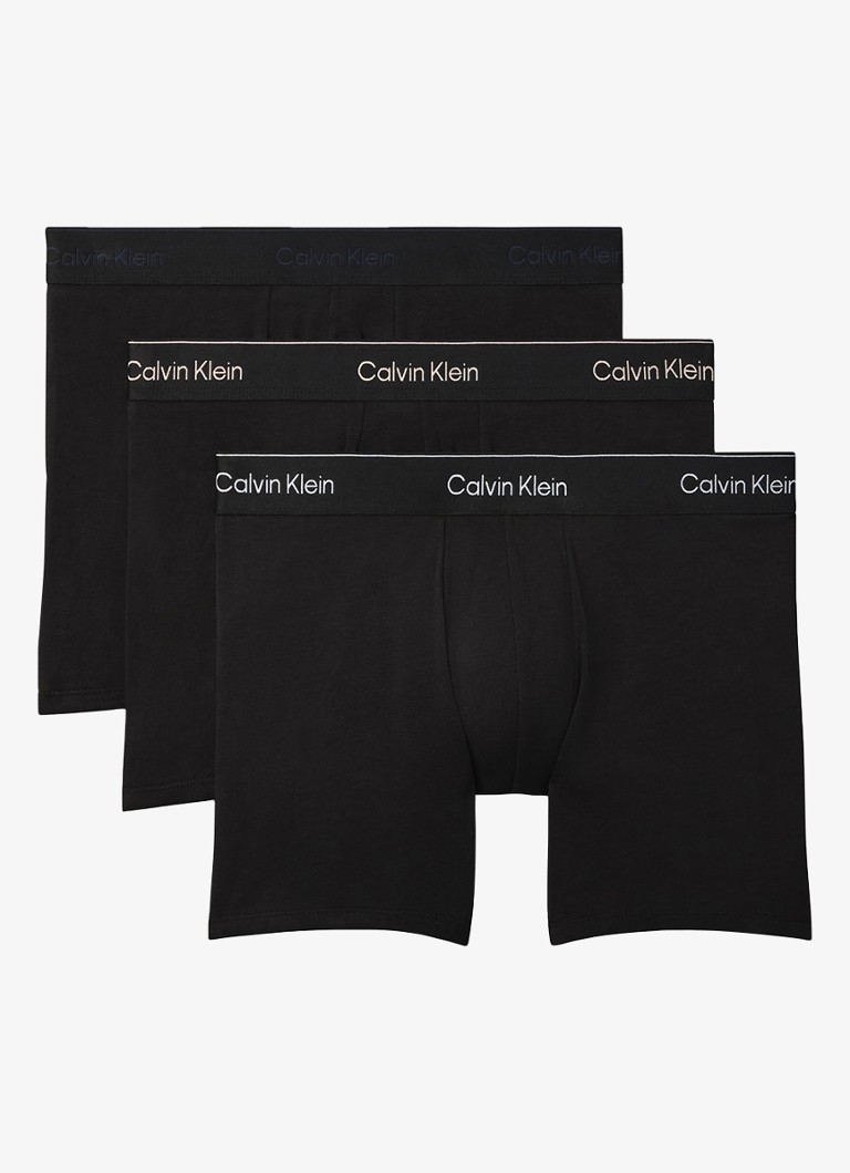 Calvin Klein Heren Boxershorts met logoband in 3-pack in de kleur Zwart, maat: S