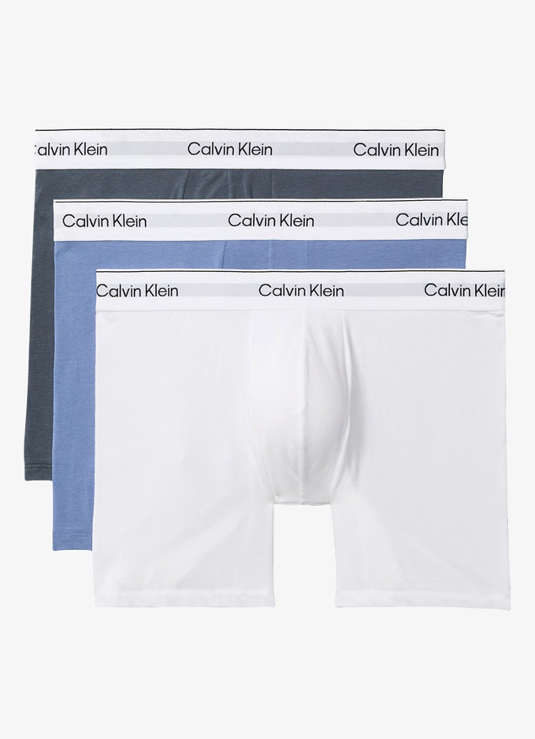 Calvin Klein Heren Boxershorts met logoband in 3-pack in de kleur Wit, maat: S