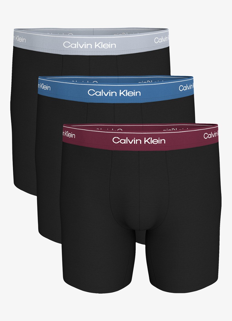 Calvin Klein Heren Boxershorts met logoband in 3-pack in de kleur Blauw, maat: L