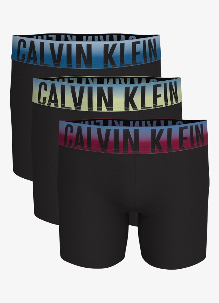 Calvin Klein Heren Boxershorts met logoband in 3-pack in de kleur Blauw, maat: S