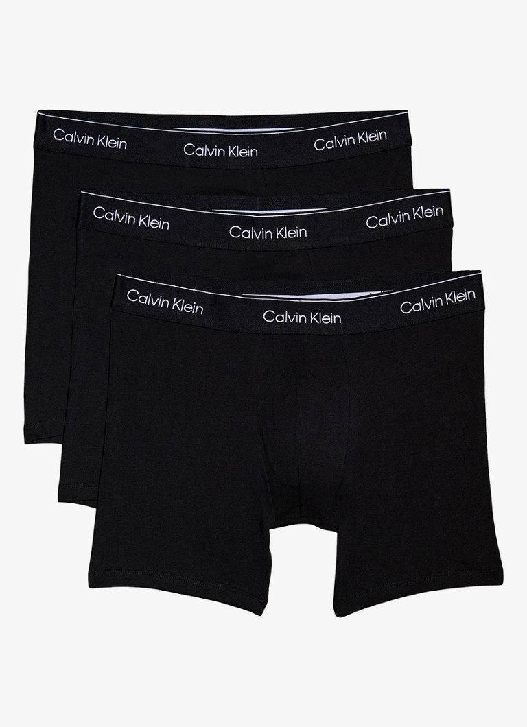 Calvin Klein Heren Icon boxershorts met logoband in 3-pack in de kleur Beige, maat: XL