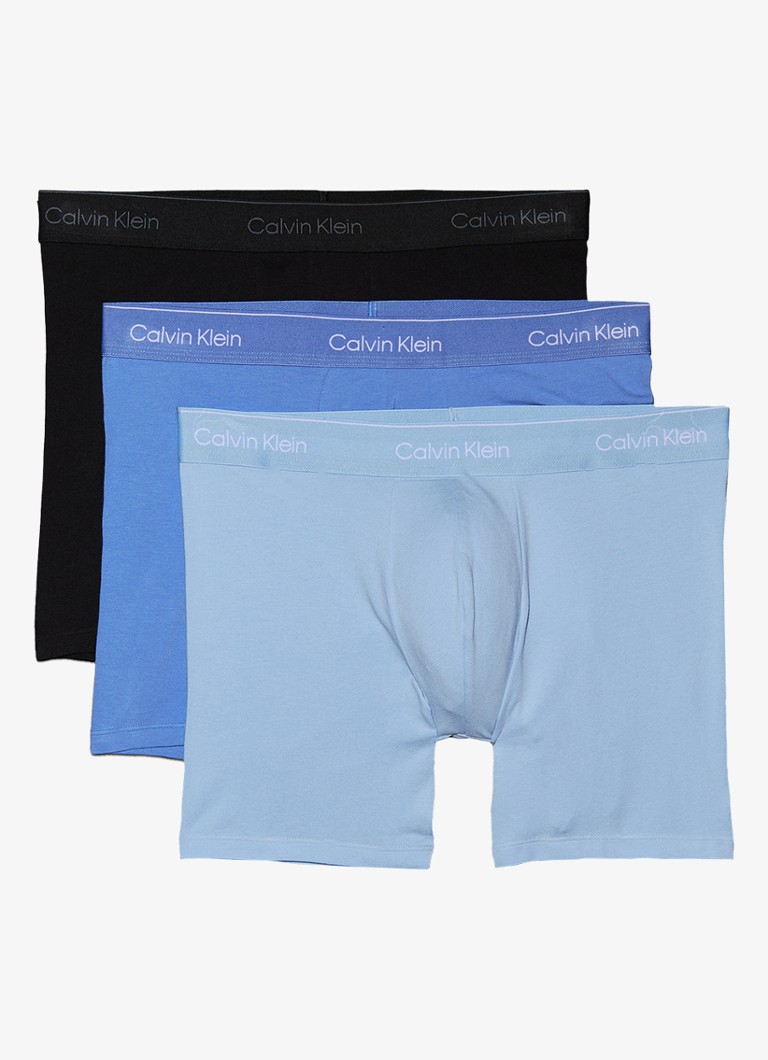 Calvin Klein Heren Icon boxershorts met logoband in 3-pack in de kleur Blauw, maat: XL