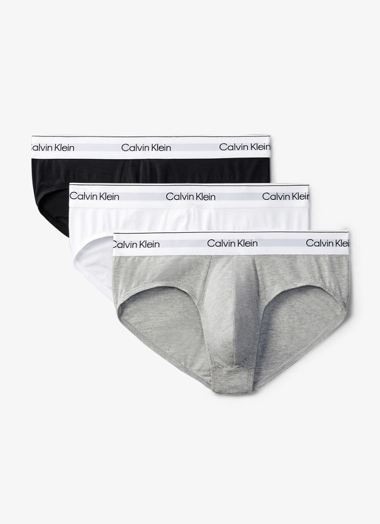 Calvin Klein Heren Boxerslips met logoband in 3-pack in de kleur Wit, maat: XL