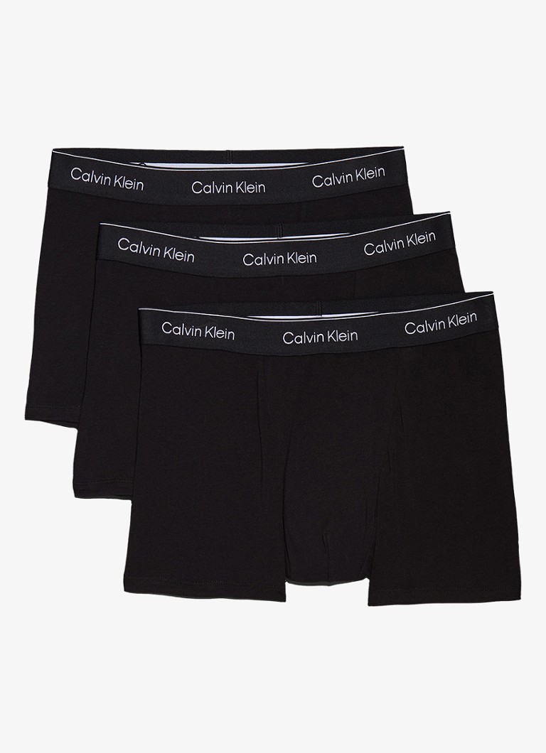 Calvin Klein Heren Boxershorts met logoband in 3-pack in de kleur Diepzwart, maat: M
