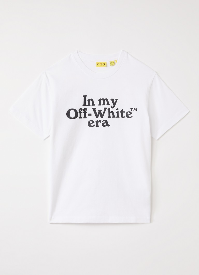 Off-White Jongens T-shirt met logo- en backprint in de kleur Wit, maat: 6J=116