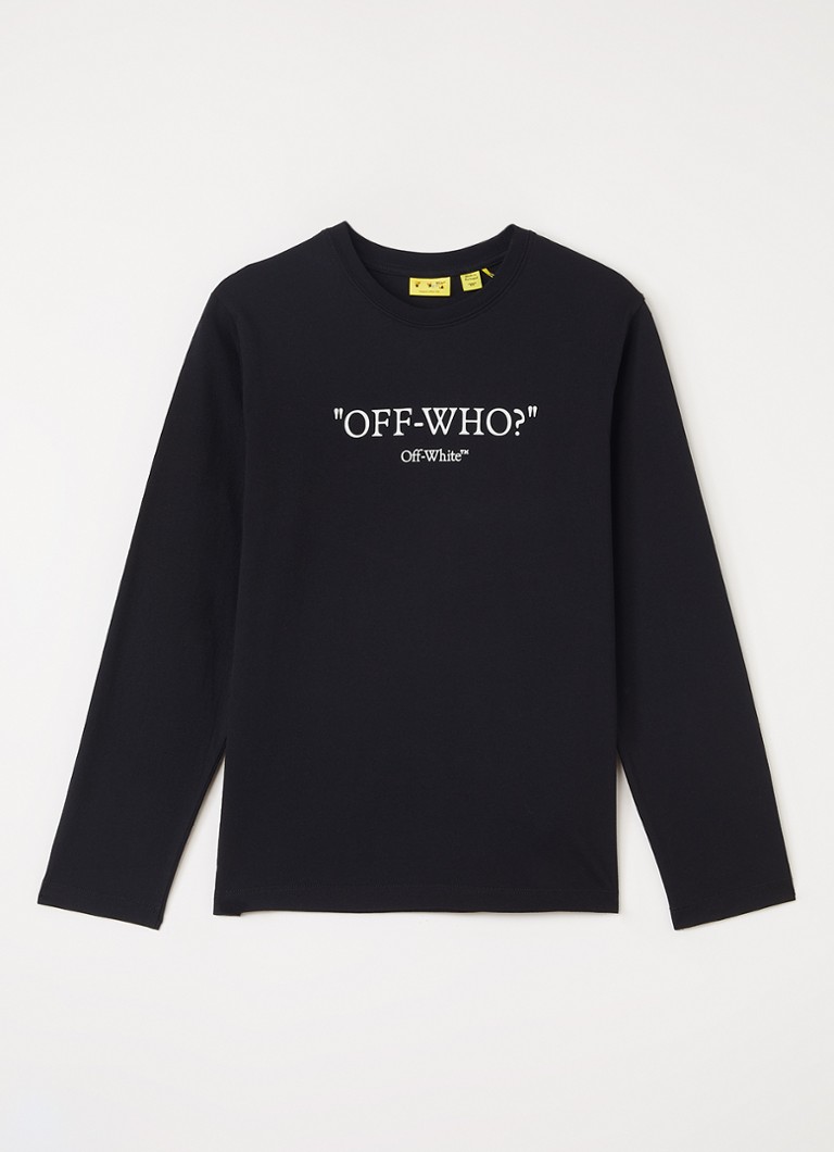 Off-White Jongens Longsleeve met logo- en backprint in de kleur Zwart, maat: 16