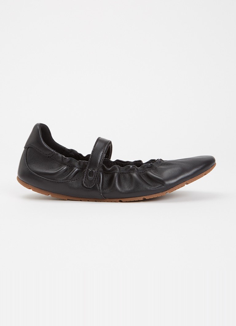 Coach Dames Ballerina van leer in de kleur Zwart, maat: 37