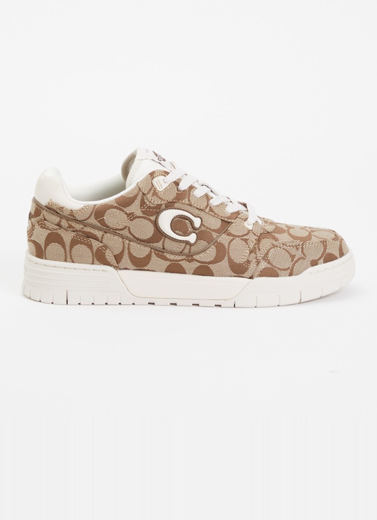 Coach Dames SoHo sneaker met logoprint en details van satijn in de kleur Gebroken wit, maat: 36