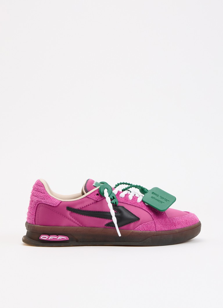 Off-White Dames End Of Play sneaker met details van suède in de kleur Fuchsia, maat: 39