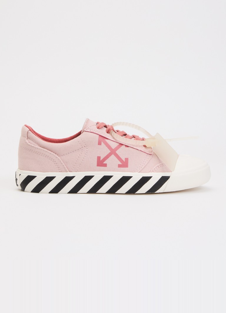 Off-White Dames Vulcanized Undercut sneaker met logo in de kleur Oudroze, maat: 38