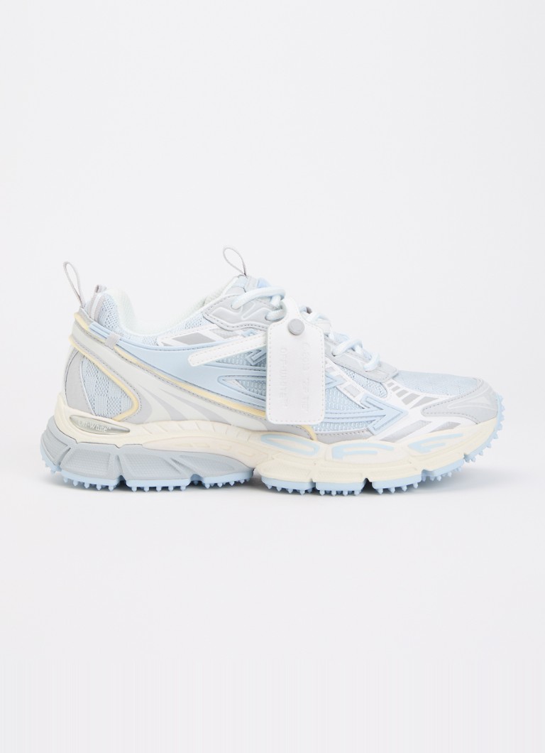 Off-White Dames Ow Be Right Back 2 sneaker met mesh details in de kleur Lichtblauw, maat: 41