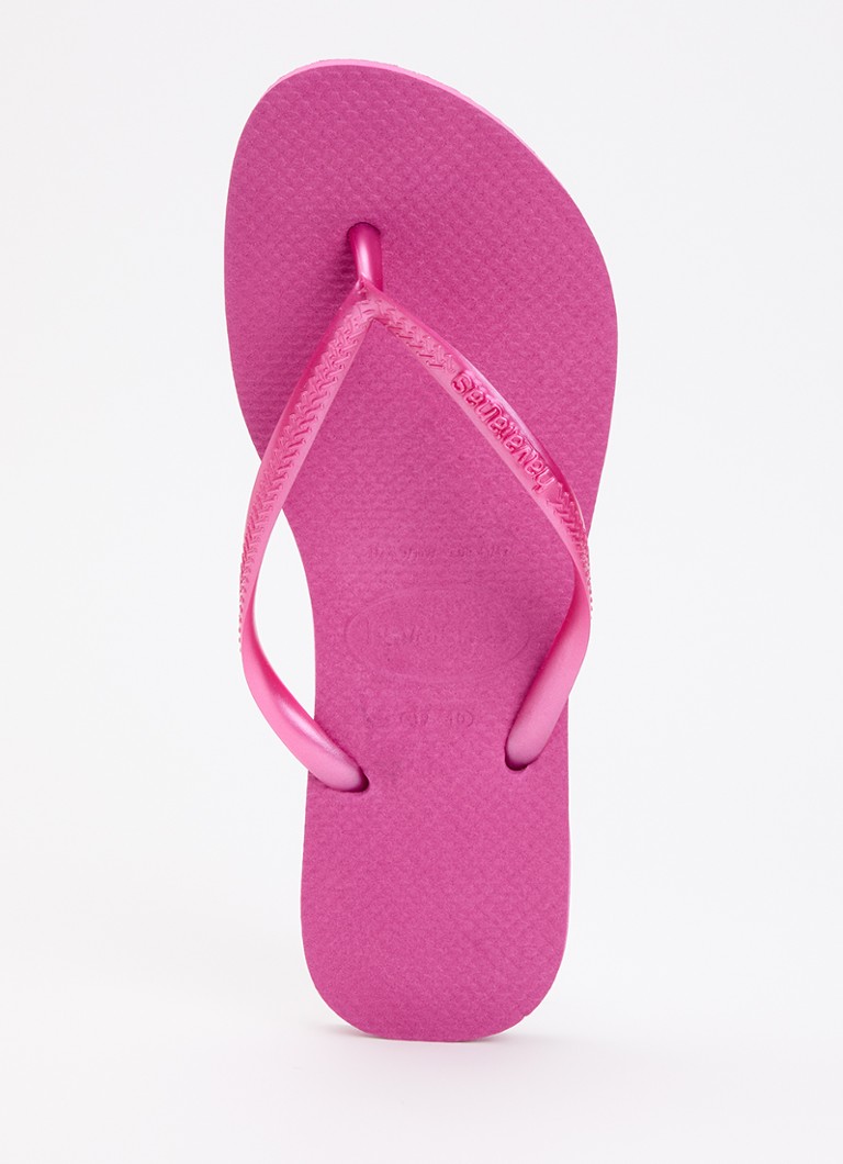 Havaianas Dames Slim slipper met logo in de kleur Roze, maat: 39/40