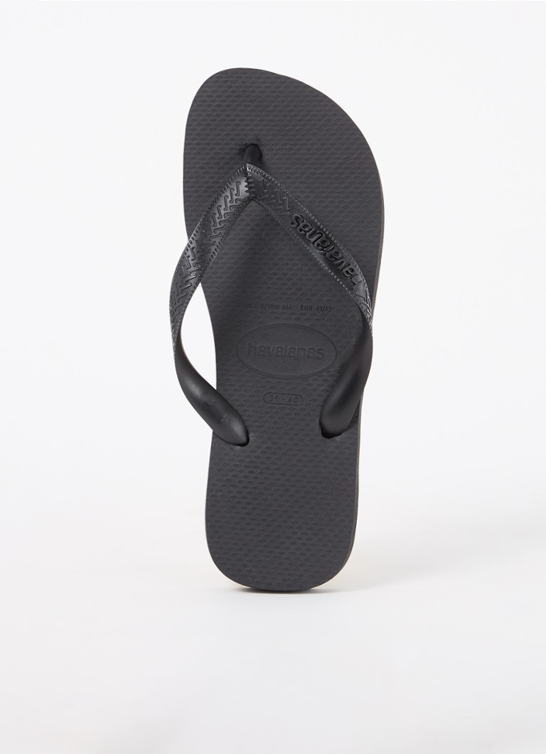 Havaianas Dames Top slipper met logo in de kleur Zwart, maat: 35/36