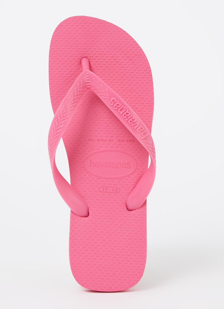 Havaianas Dames Top slipper met logo in de kleur Fuchsia, maat: 35/36