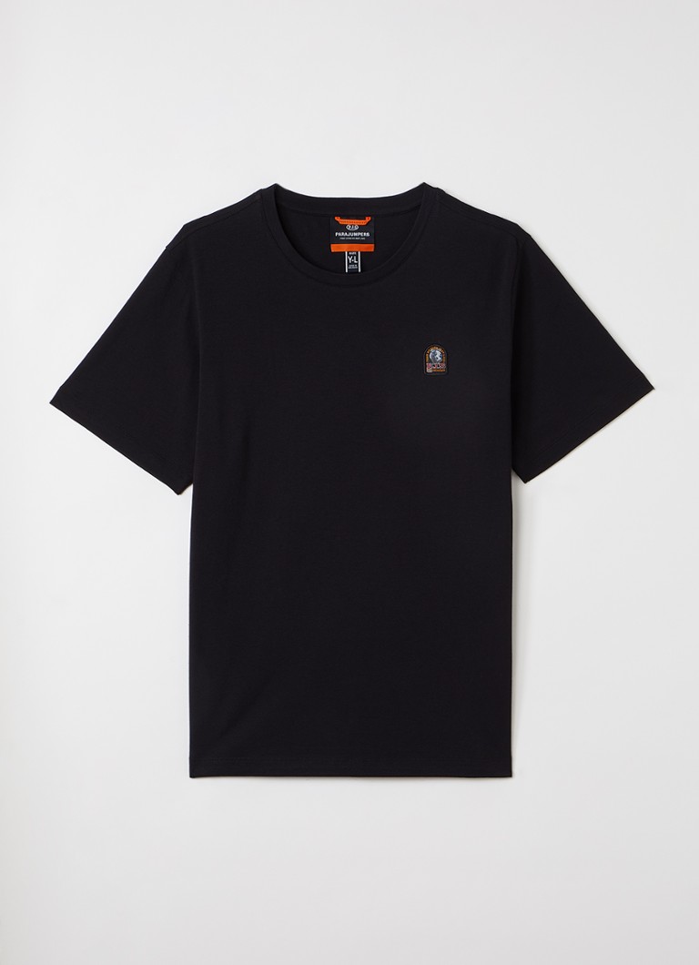Parajumpers Jongens T-shirt met logo in de kleur Zwart, maat: L=176