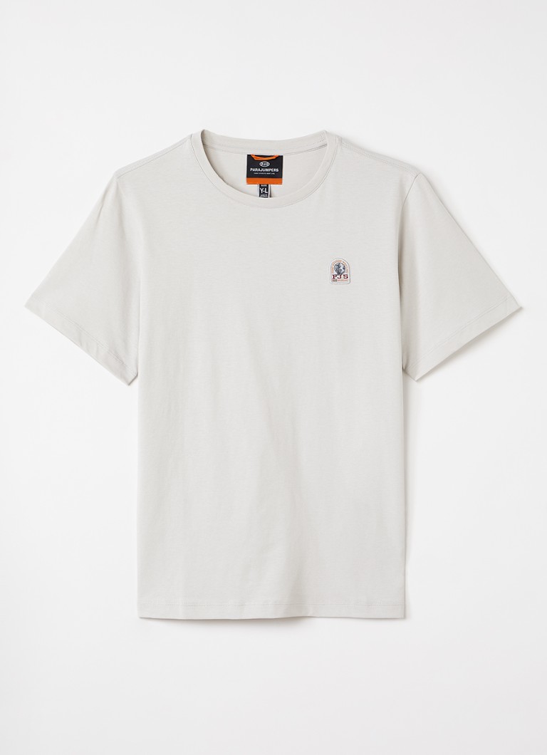 Parajumpers Jongens T-shirt met logo in de kleur Lichtgrijs, maat: L=176