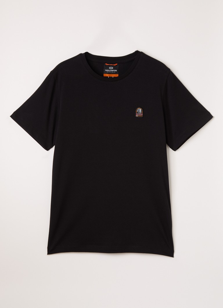 Parajumpers Jongens T-shirt met logo in de kleur Zwart, maat: L=176