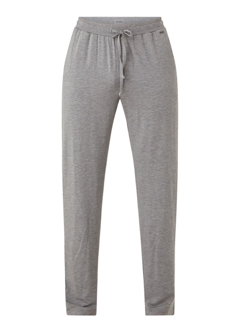 Hanro Heren Pyjamabroek met steekzakken in de kleur Antraciet, maat: S