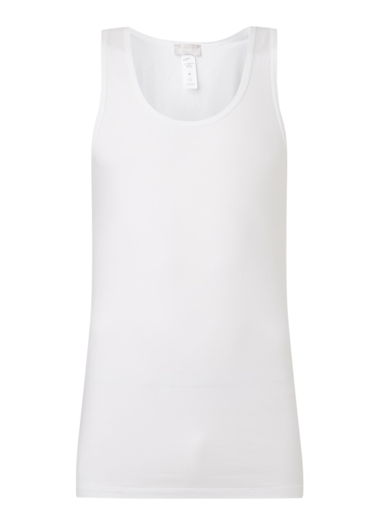 Hanro Heren Singlet van katoen in de kleur Wit, maat: S
