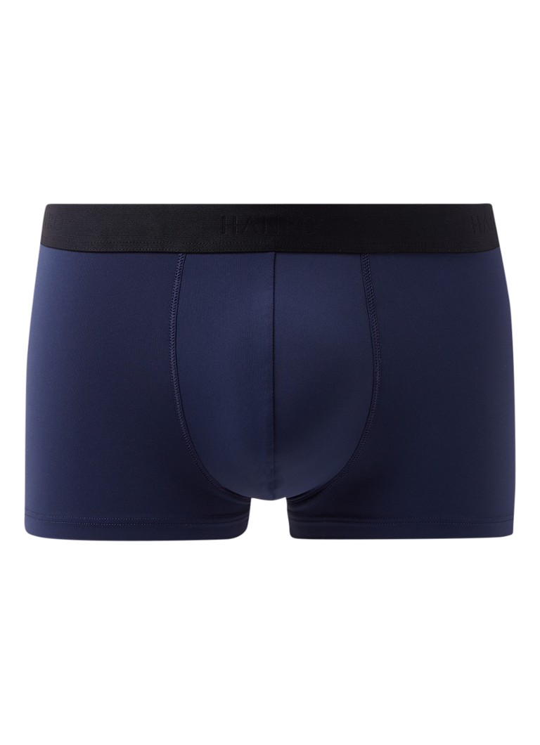 Hanro Heren Trunk Micro Touch boxershort in uni in de kleur Blauw, maat: XXL