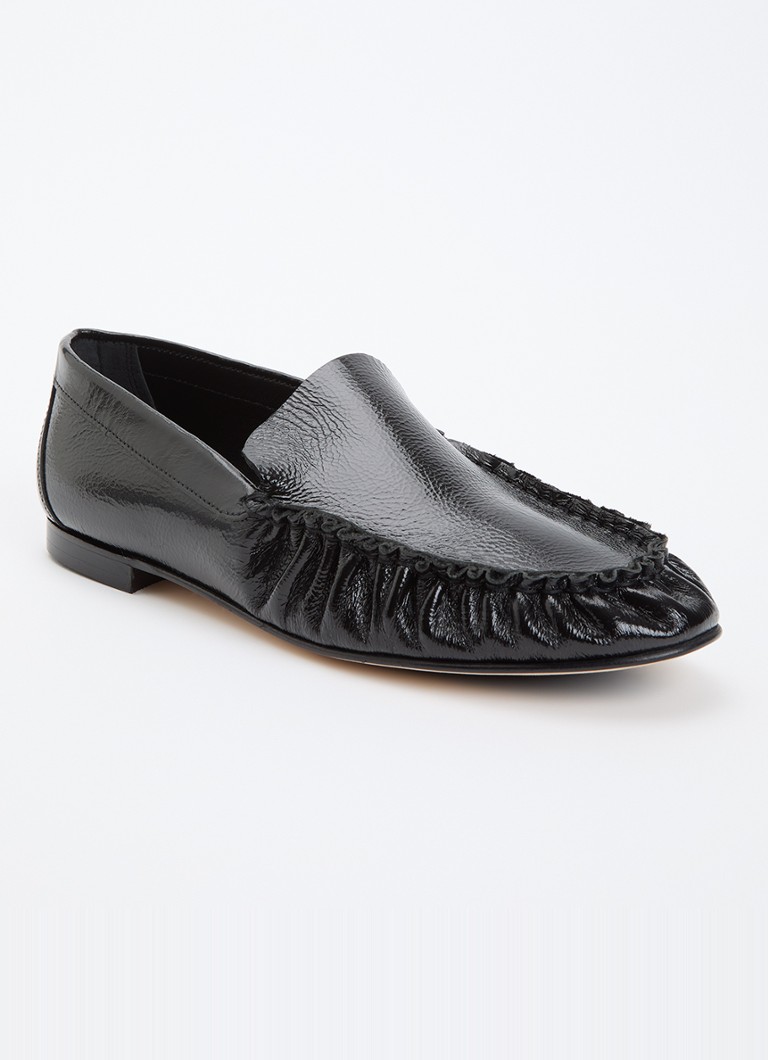 Odare Dames Elena loafer van leer met lakfinish in de kleur Zwart, maat: 41