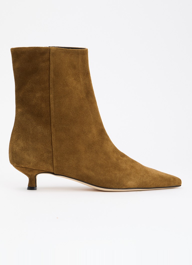 Odare Dames Mila Sensory enkellaarsje van leer in de kleur Camel, maat: 39