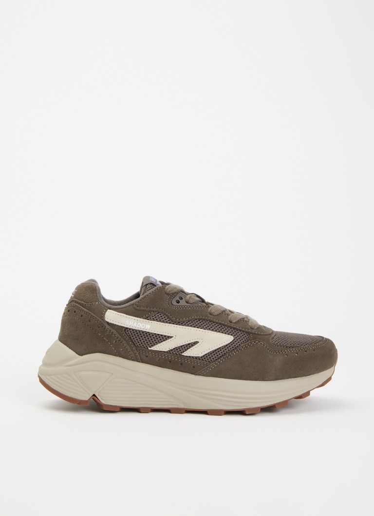 Hi-Tec Dames HTS Shadow RGS sneaker van mesh met suède details in de kleur Bronsgroen, maat: 41