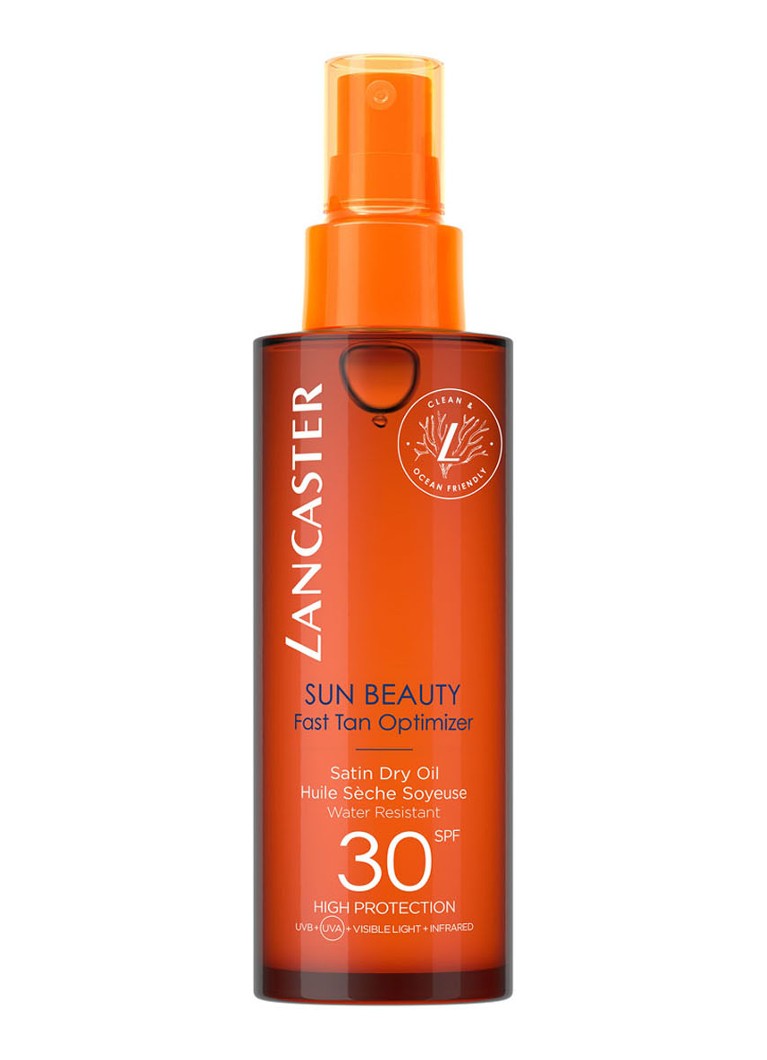 Lancaster Sun Beauty Fast Tan Optimizer Satin Dry Oil SPF 30 - zonneolie 150 ML Verzorging - Deal