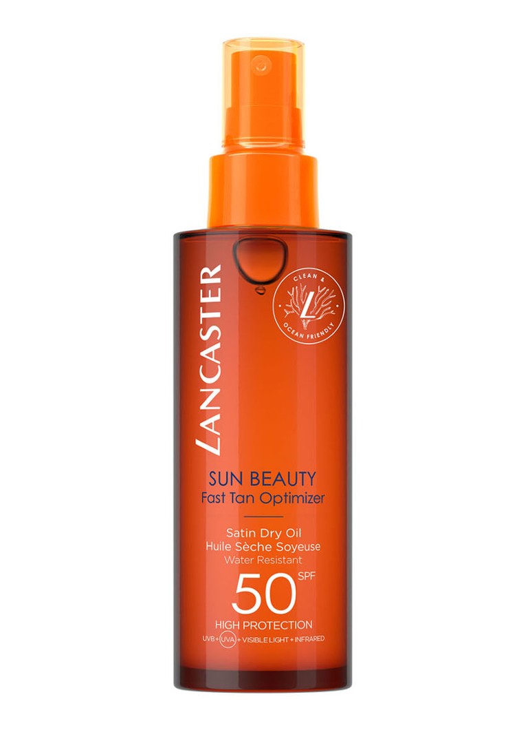 Lancaster Sun Beauty Fast Tan Optimizer Satin Dry Oil SPF 50 - zonneolie 150 ML Verzorging - Deal