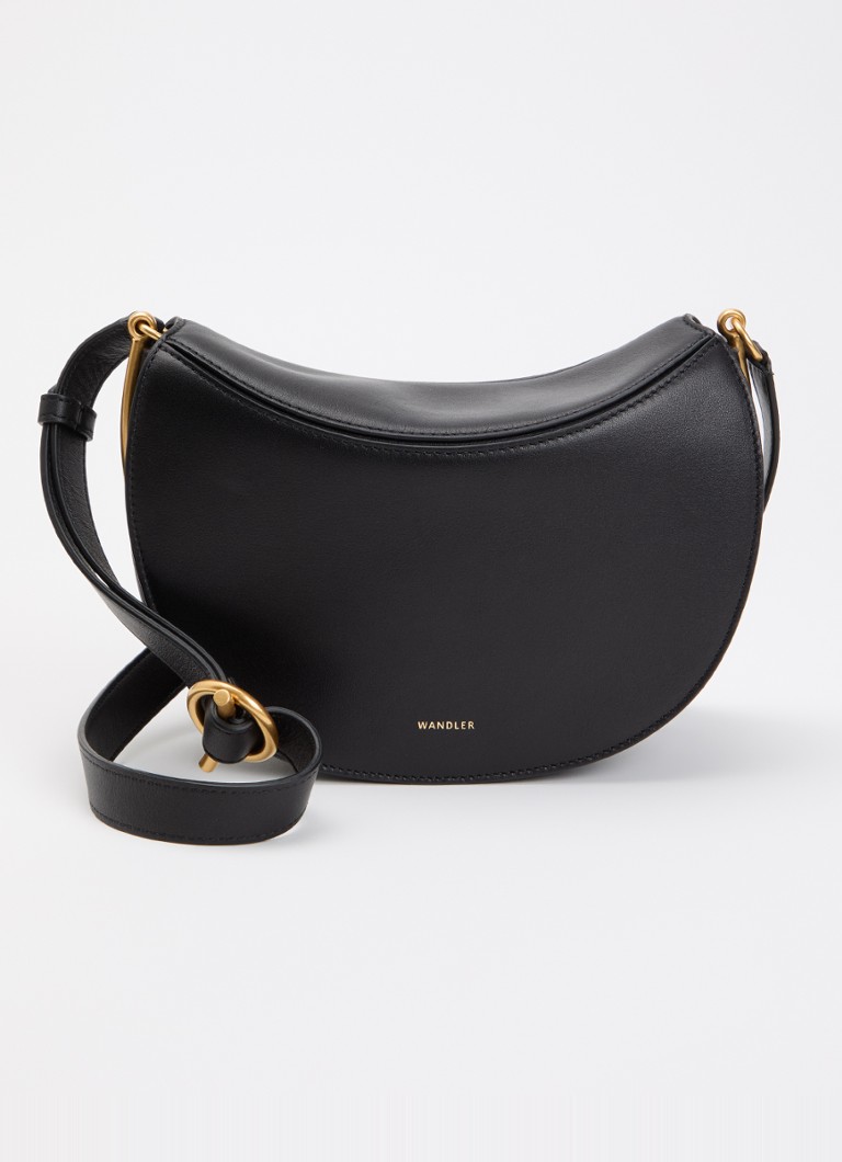 Wandler Dames Kate crossbodytas van kalfsleer in de kleur Zwart, maat: 1SZ