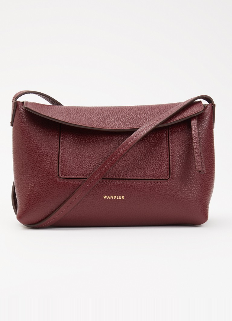 Wandler Dames Penelope Slouch Mini schoudertas van kalfsleer in de kleur Bordeauxrood, maat: 1SZ