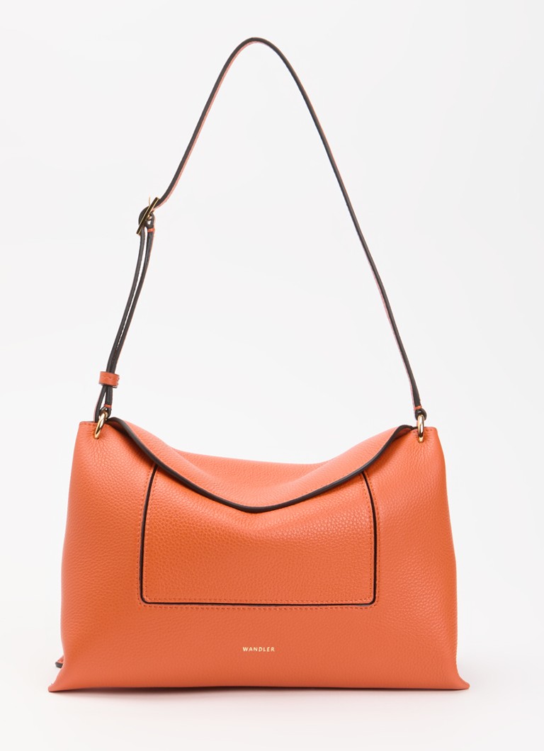 Wandler Dames Penelope Slouch schoudertas van kalfsleer in de kleur Oranje, maat: 1SZ
