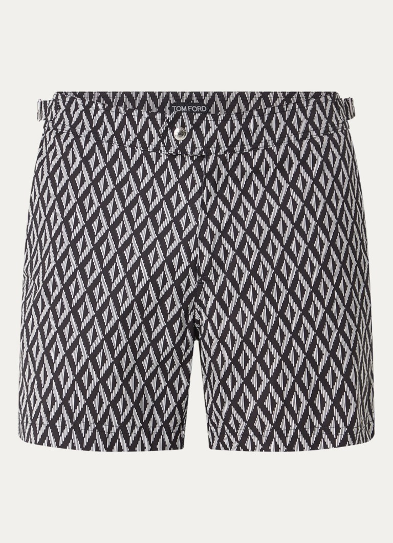 Tom Ford Heren Zwemshorts met grafische print in de kleur Zwart, maat: 52