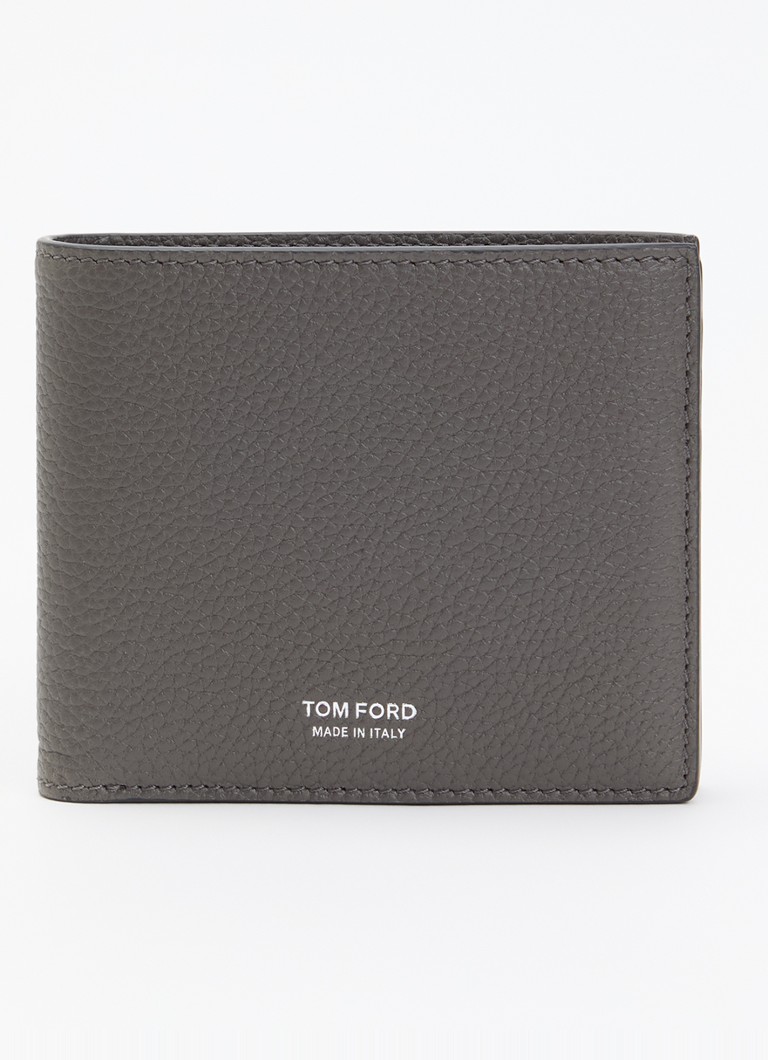 TOM FORD Heren Pasjeshouder van kalfsleer met logo in de kleur Grijs, maat: OS