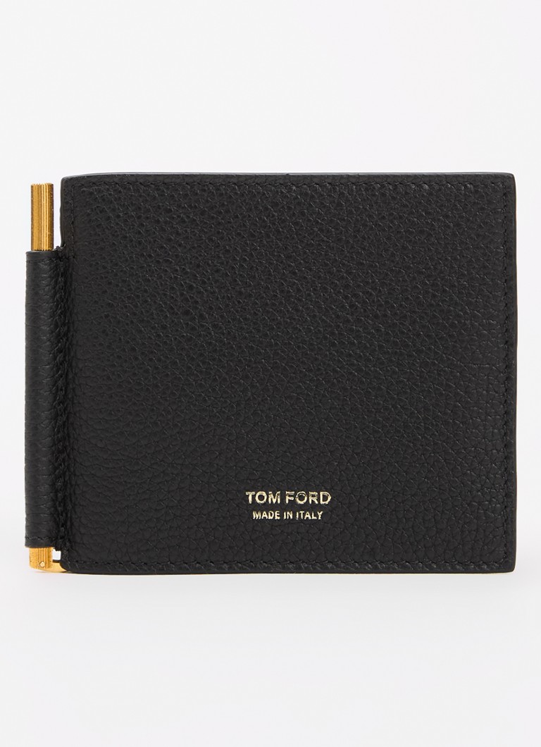TOM FORD Heren Pasjeshouder van kalfsleer met logo in de kleur Zwart, maat: OS