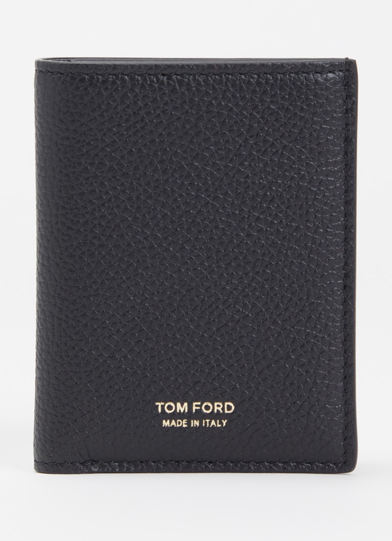 TOM FORD Heren Portemonnee van kalfsleer met logo in de kleur Zwart, maat: OS