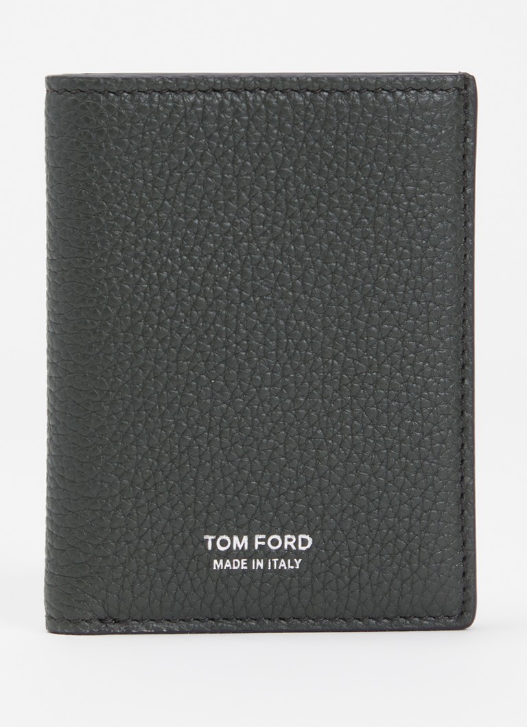 TOM FORD Heren Portemonnee van kalfsleer met logo in de kleur Donkergroen, maat: OS