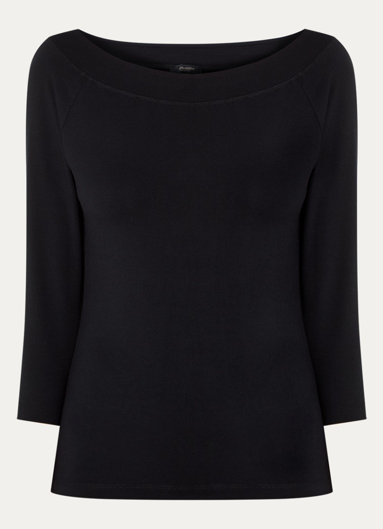 Claudia Sträter Dames Top met boothals in de kleur Zwart