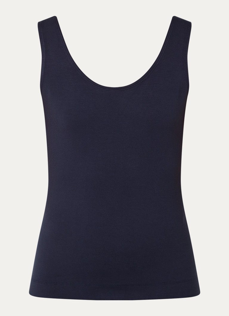 Claudia Sträter Dames Tanktop met ronde hals in de kleur Donkerblauw