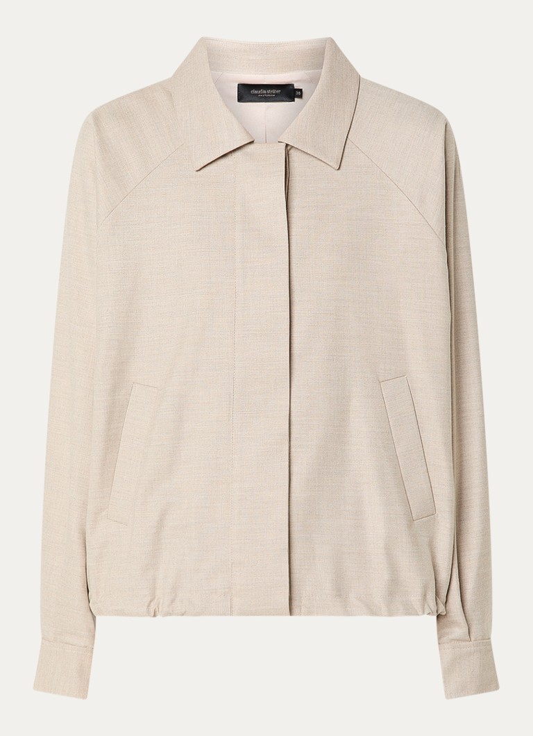 Claudia Sträter Dames Jack met steekzakken in de kleur Beige