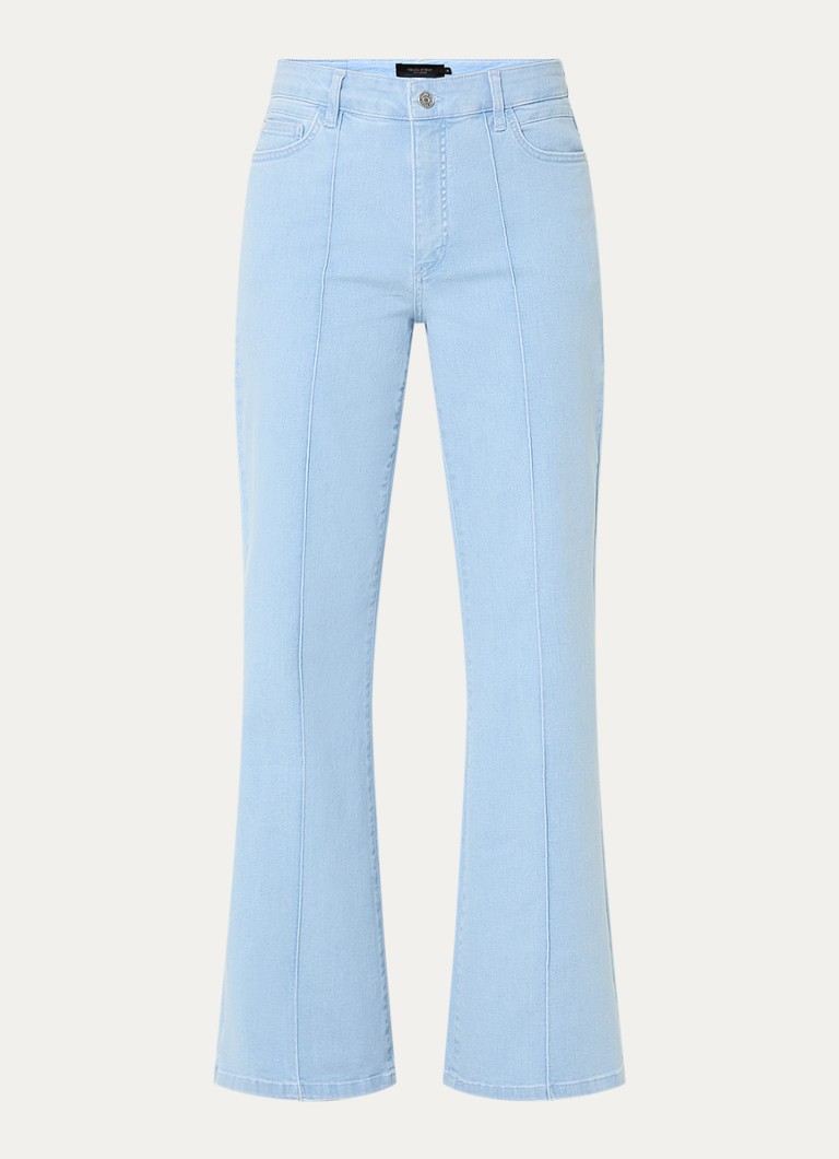 Claudia Sträter Dames High waisted flared jeans met lichte wassing in de kleur Indigo