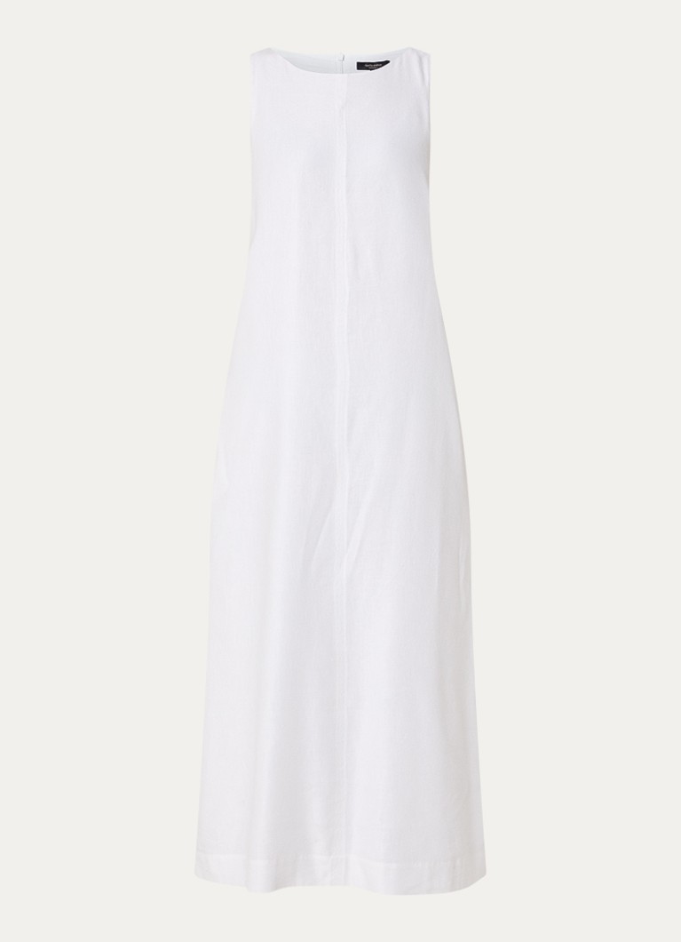 Claudia Sträter Dames Maxi jurk in linnenblend in de kleur Wit